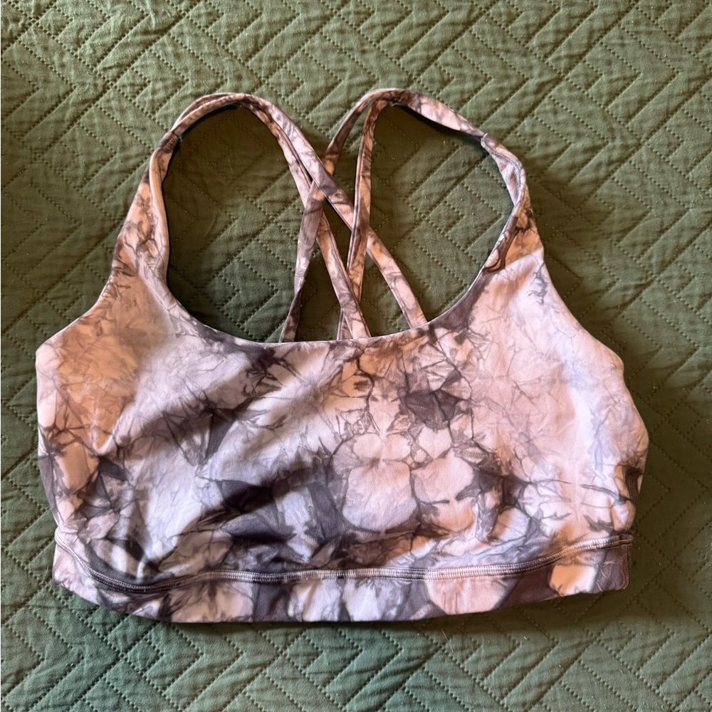 Lululemon Athletica Gray Tie-Dye Sports Bra